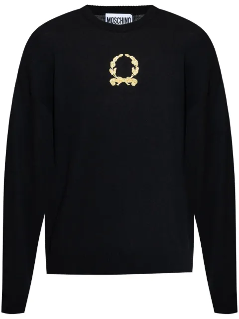 Moschino logo-embroidered jumper
