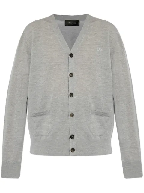 DSQUARED2 logo-embroidered cardigan 