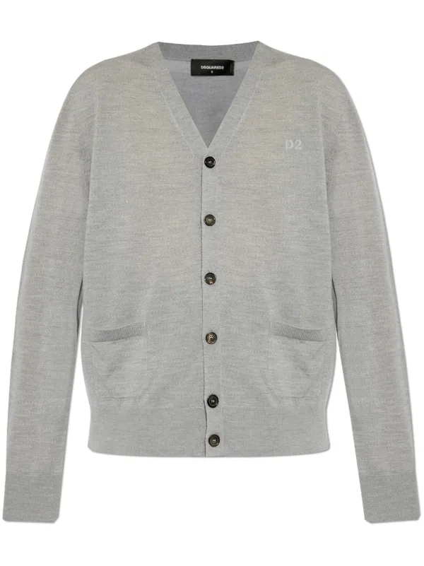 DSQUARED2 カーディガン DSQUARED2 ロゴ カーディガン | グレー | FARFETCH JP