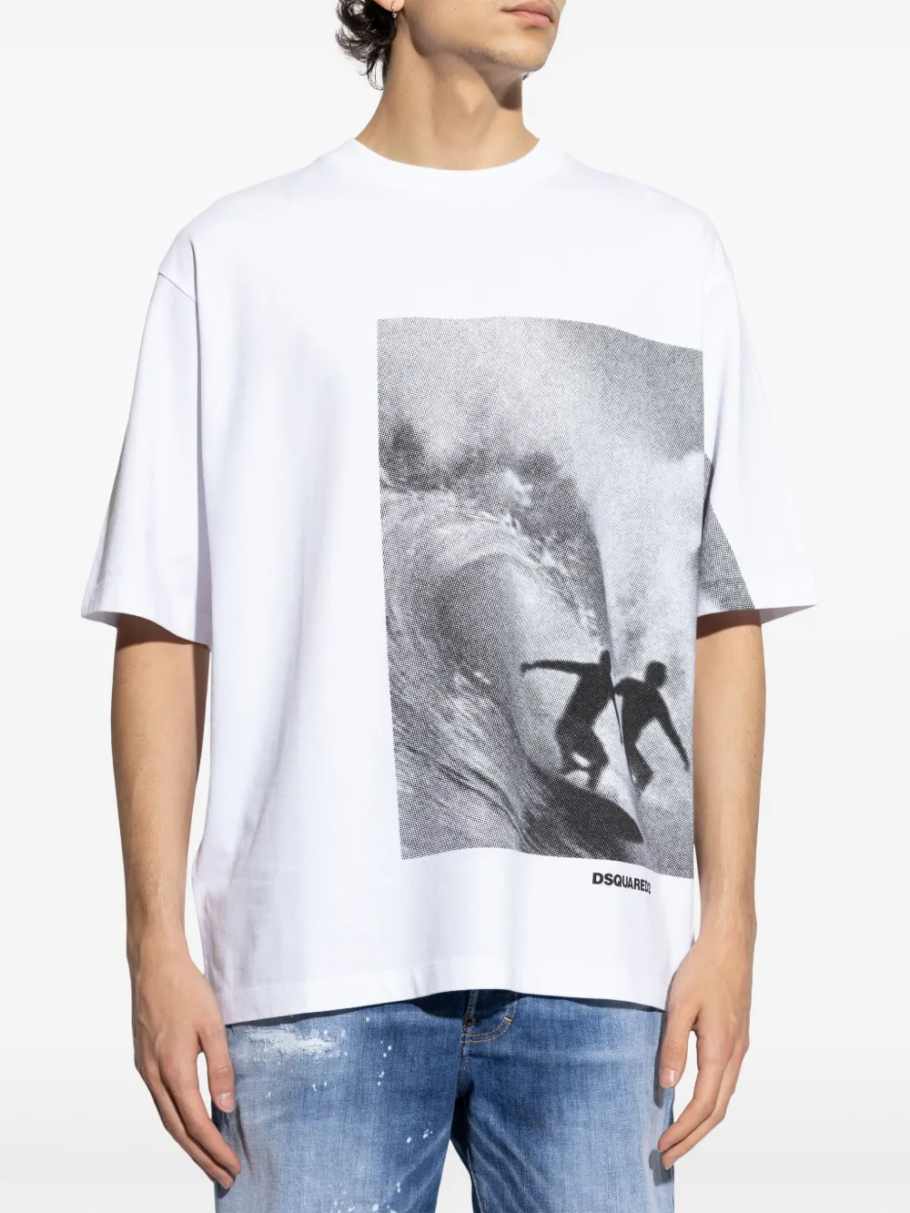 DSQUARED2 T-shirt met grafische print Wit