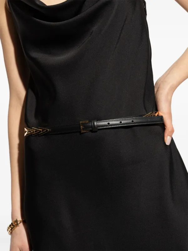 Versace V2025 Chain Leather Women Belt - Black Versace V2025 Chain Leather Women Belt - Black