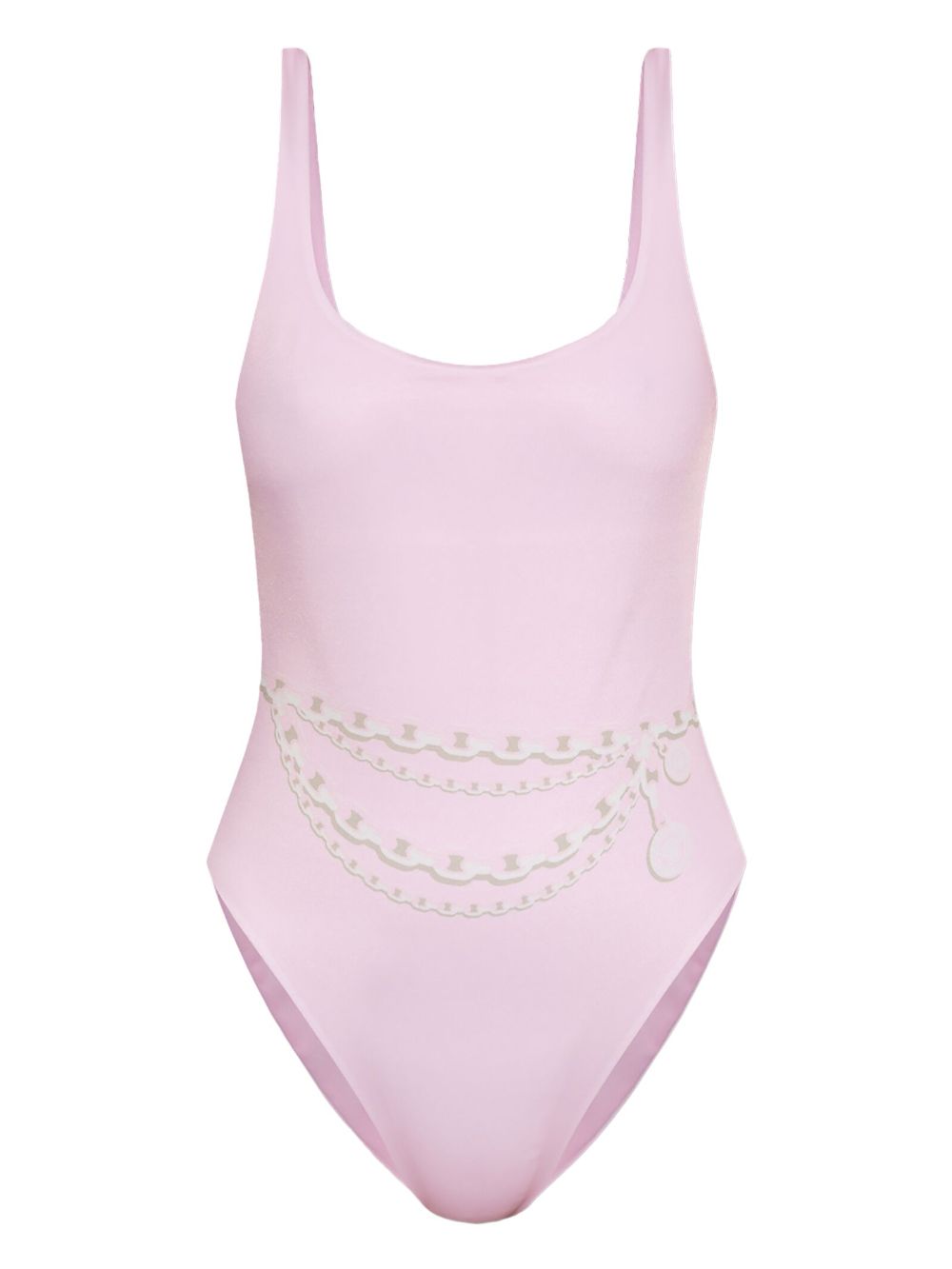 Versace Treasure-print swimsuit Roze