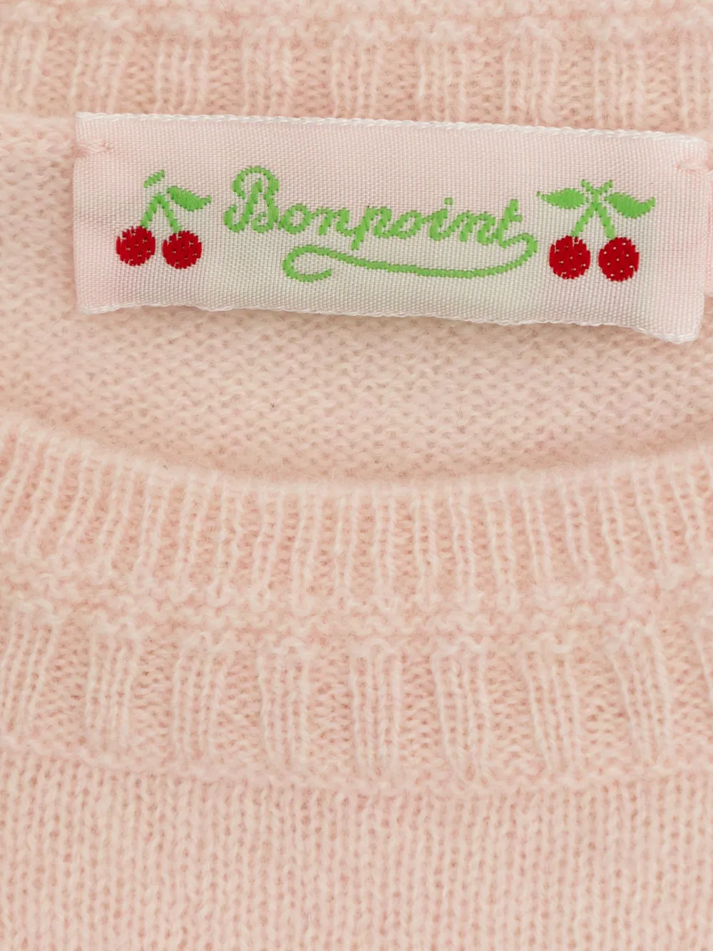 Bonpoint Trui met geborduurd logo Roze