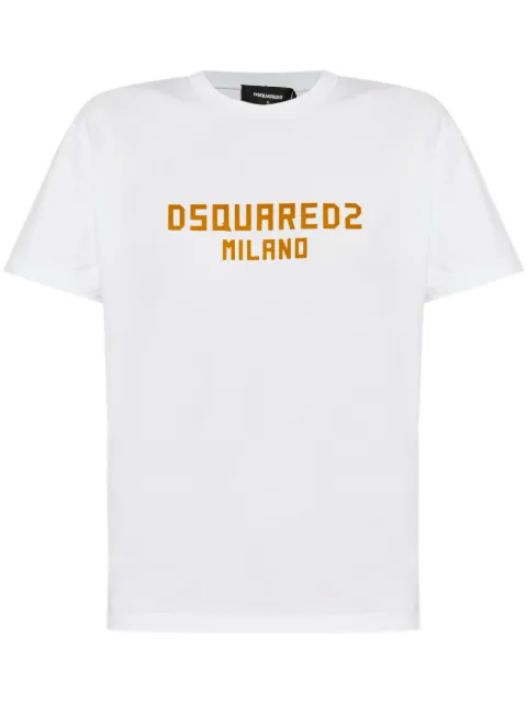 DSQUARED2 playera con logo afelpado