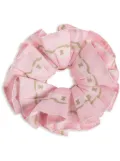 Versace chain-print scrunchie - Pink