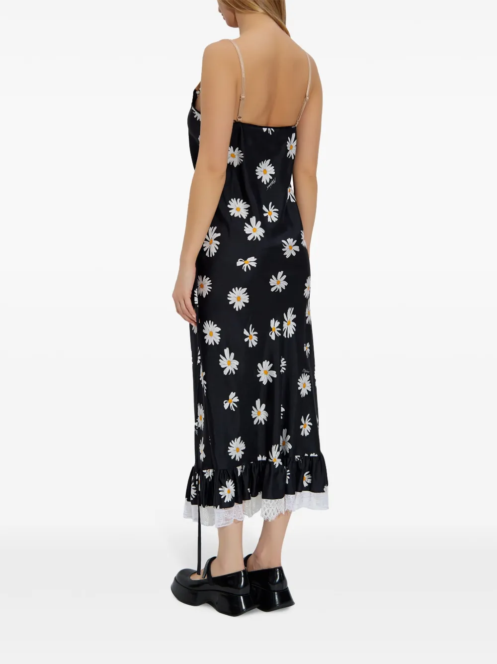 Moschino Midi-jurk met print Zwart