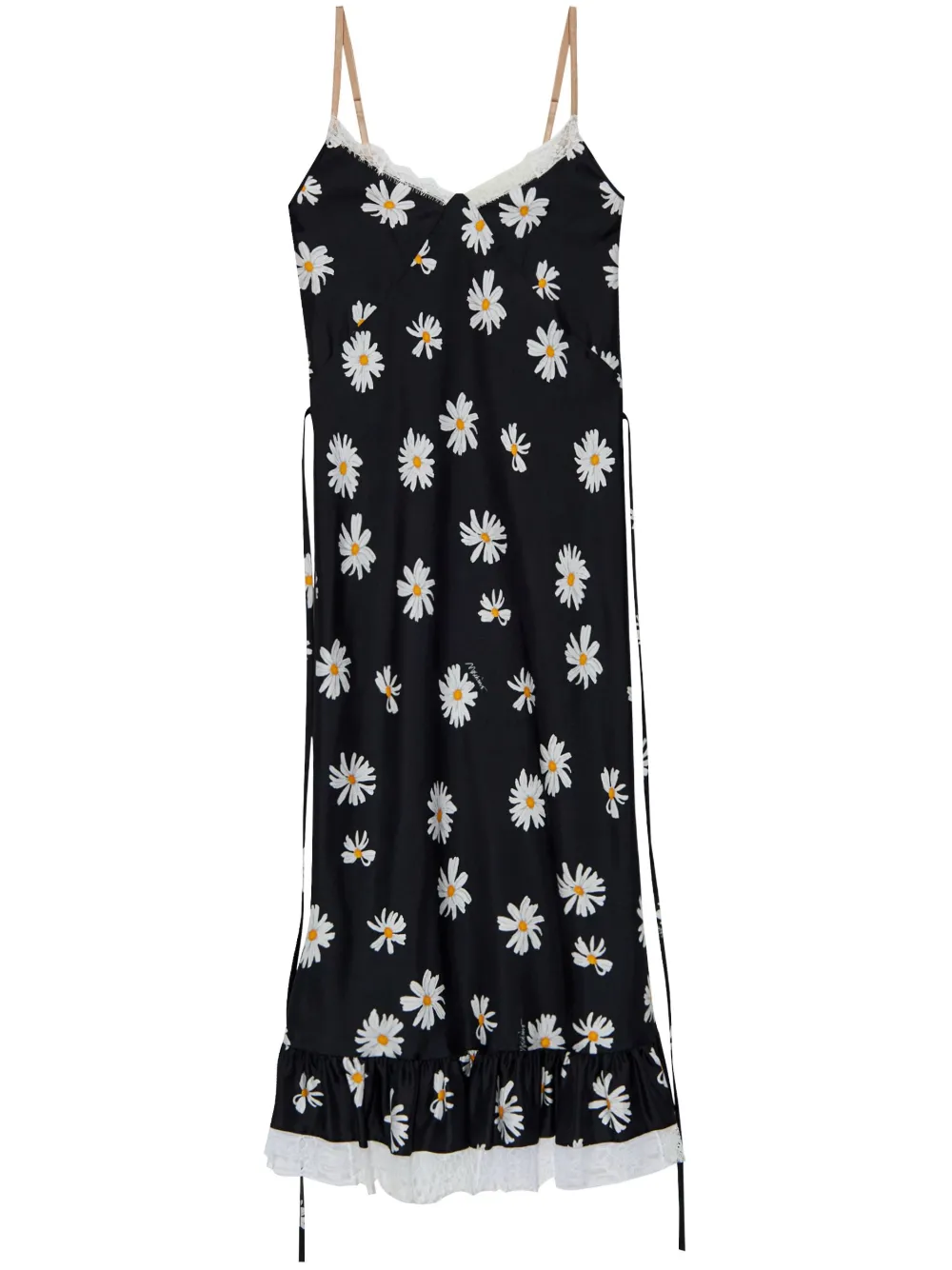 Moschino daisy-print midi dress – Black