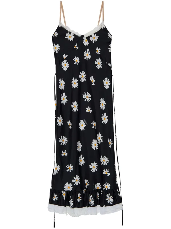 Moschino デイジープリント ドレス | ブラック | FARFETCH JP