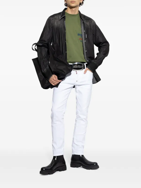 DSQUARED2 Distressed Shirt | Black | FARFETCH
