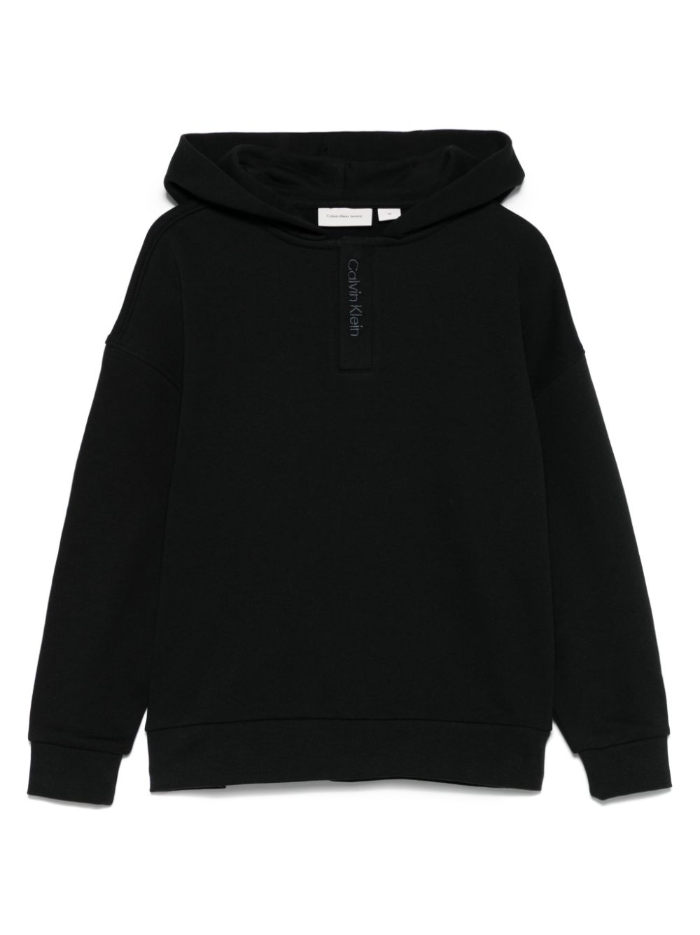 Calvin Klein Kids logo-embroidered hoodie - Black