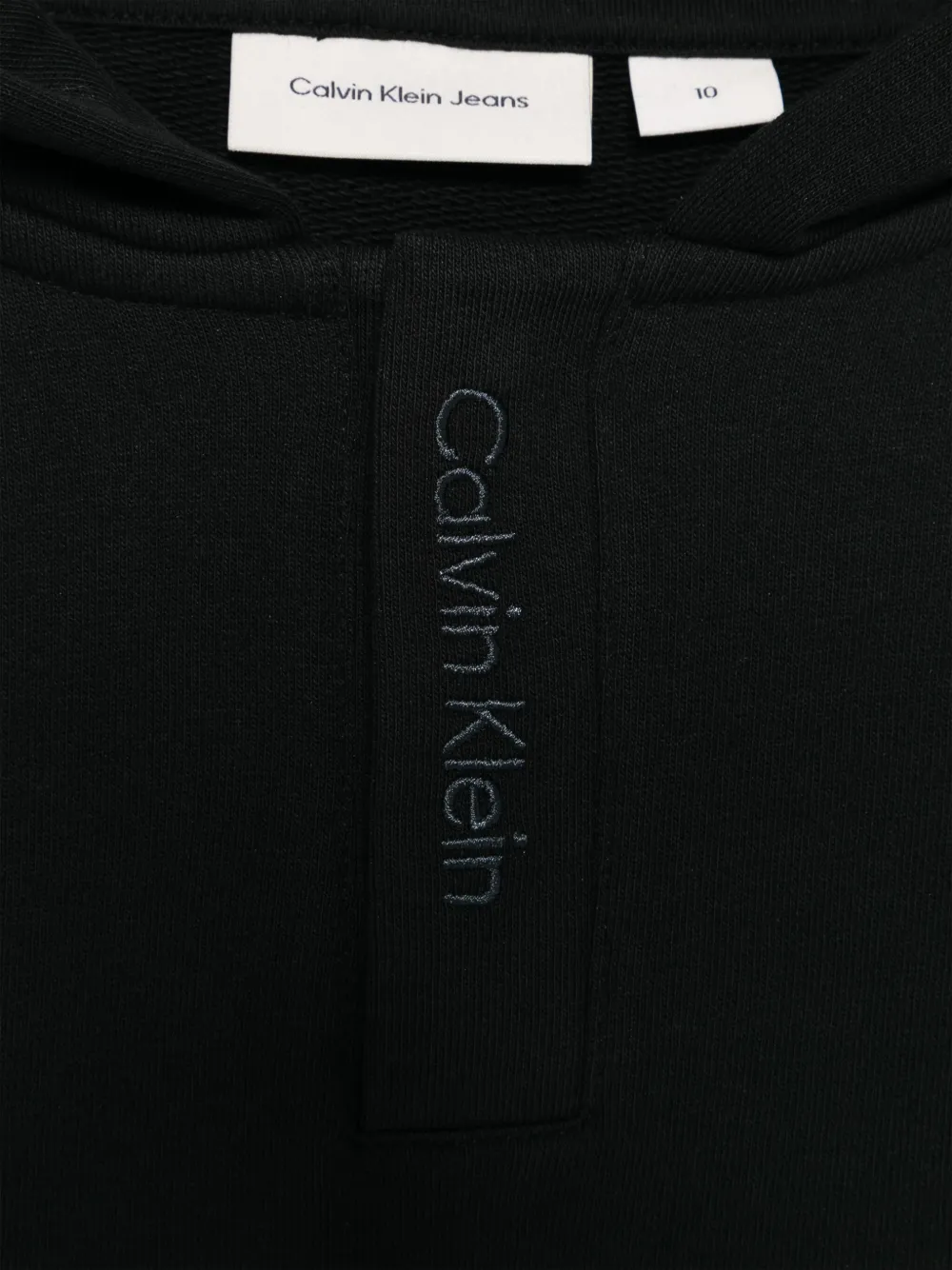 Calvin Klein Kids Hoodie met geborduurd logo Zwart