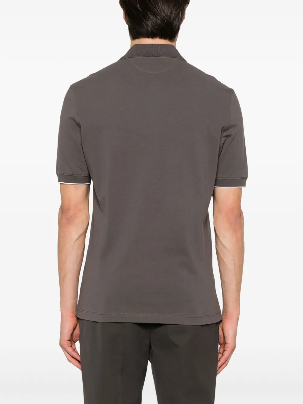 Brunello Cucinelli Poloshirt met logoprint Bruin