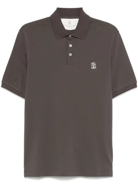Brunello Cucinelli logo-print polo shirt