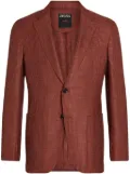 Zegna single-breasted blazer - Brown