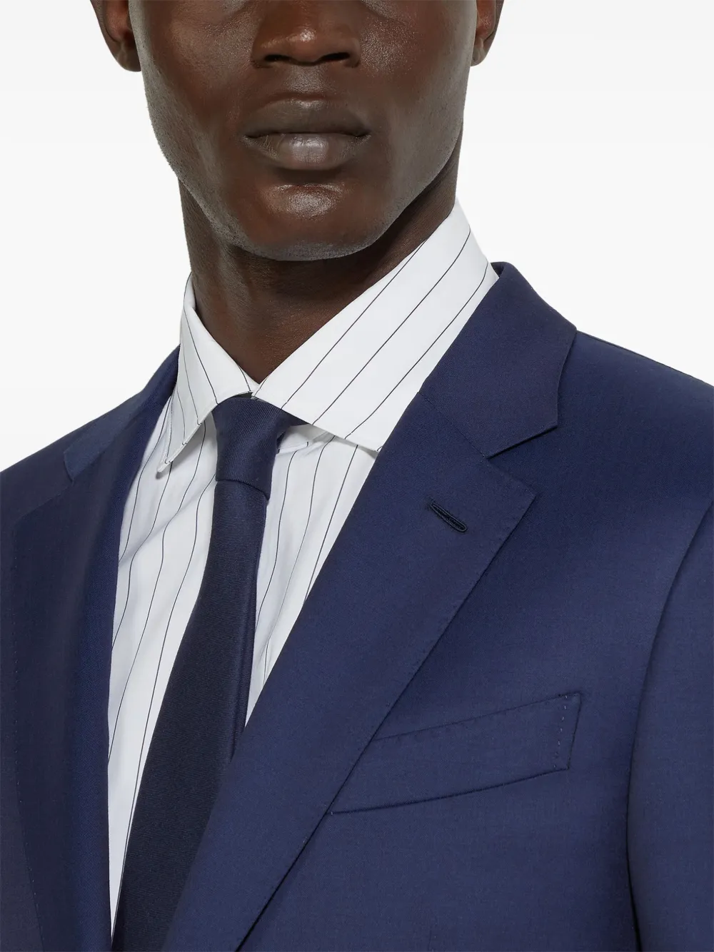 Zegna Centoventimila Single-breasted Wool Suit In 蓝色