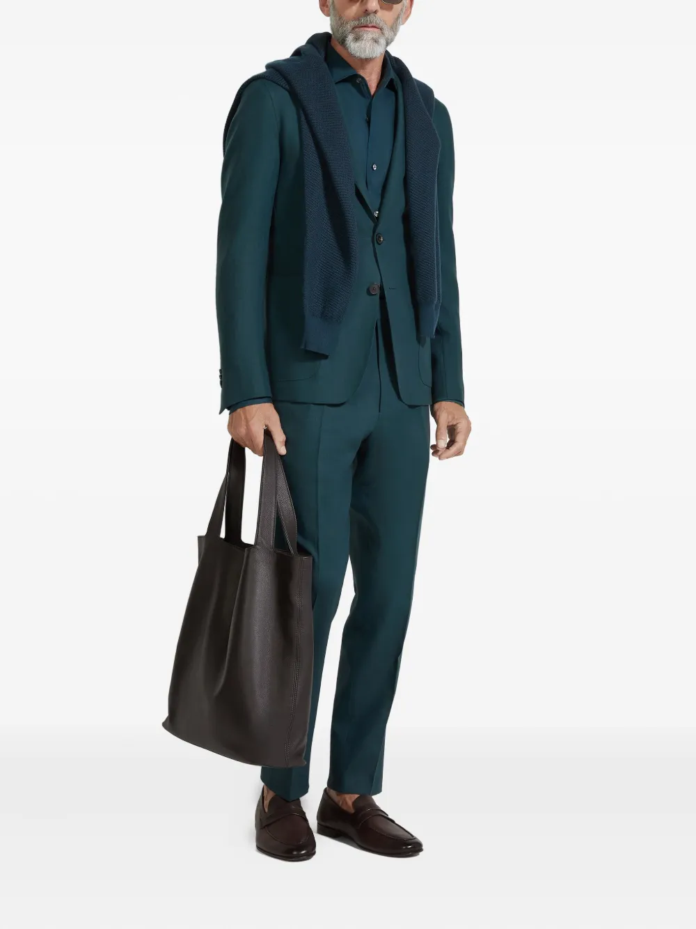 Zegna Linnen pantalon - Blauw