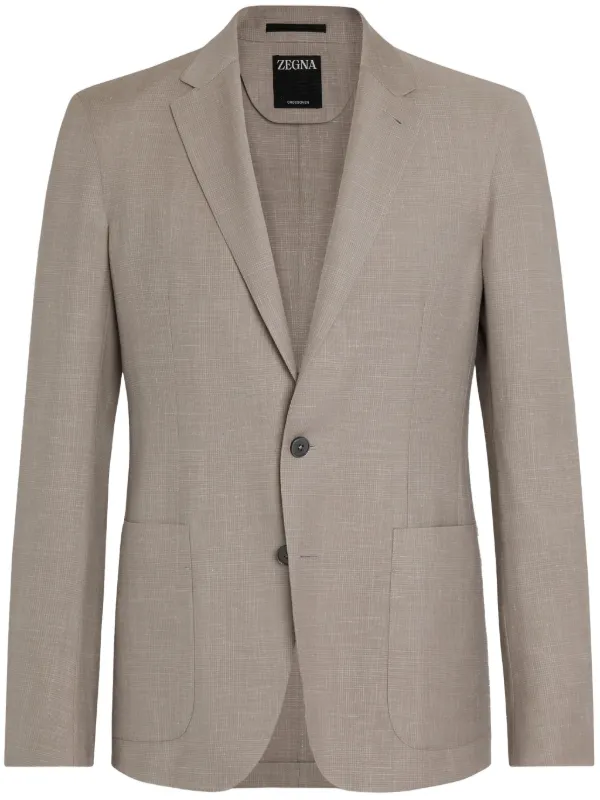 *M3-YI055 ジーゼニア リネン シルク グレー ジャケット Zegna クロスオーバージャケット | ニュートラル | FARFETCH JP