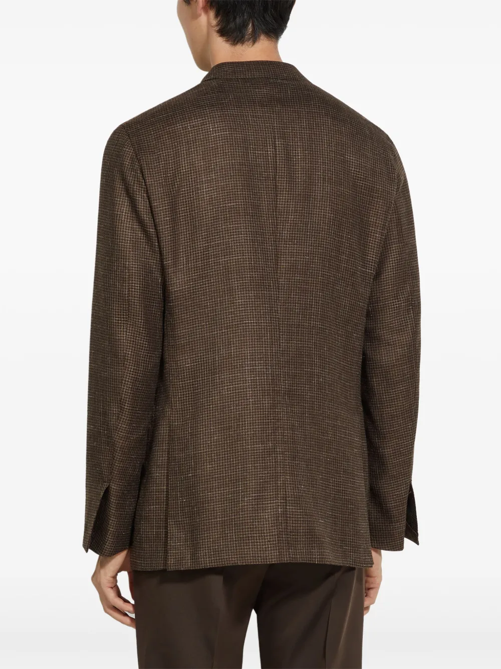 Zegna Blazer met enkele rij knopen Bruin