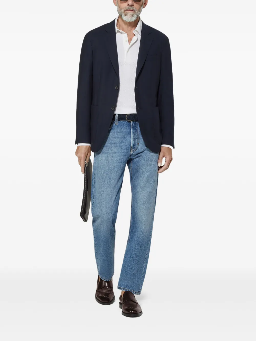 Zegna Kasjmier blazer Blauw