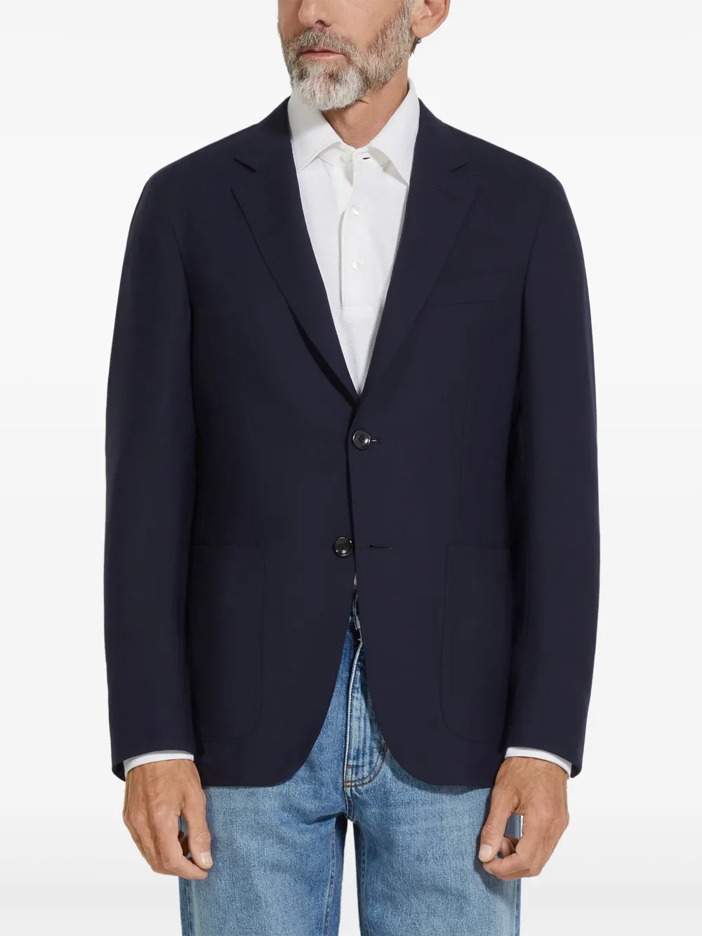 Zegna Kasjmier blazer Blauw