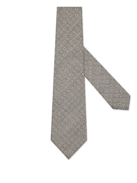 Zegna floral-pattern silk tie
