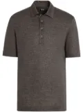 Zegna Oasi Lino polo shirt - Brown