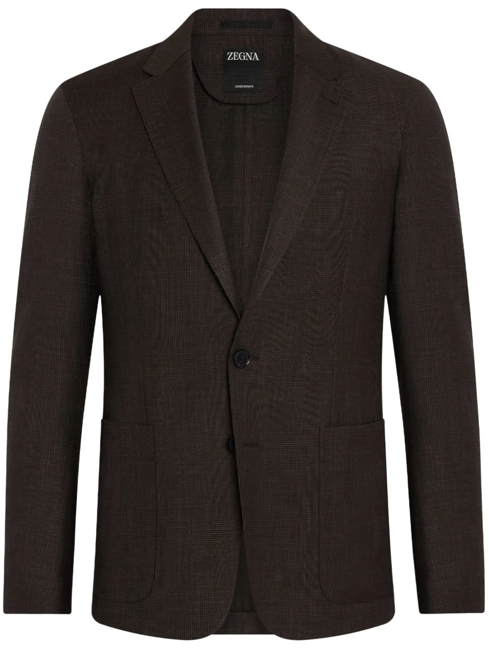 Zegna Blazer met enkele rij knopen Bruin