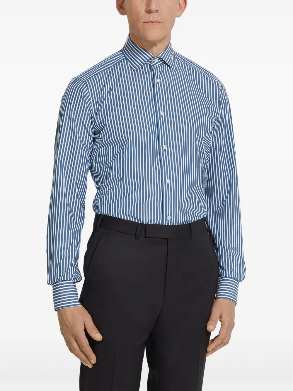 Zegna Centoventimila katoenen overhemd - Blauw