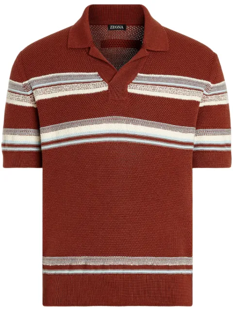 Zegna striped polo shirt