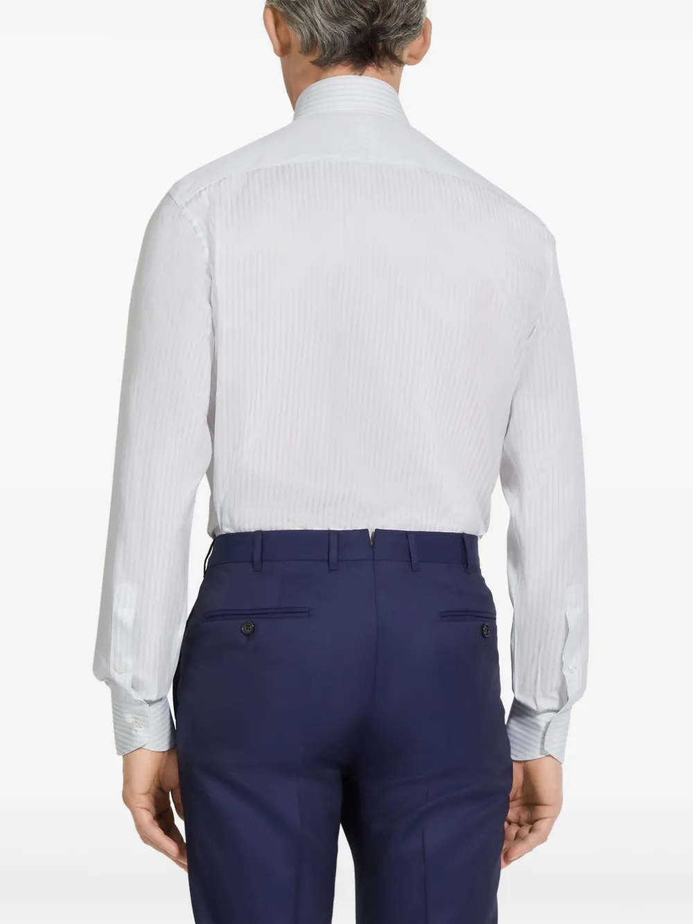 Zegna Structured Centoventimila katoenen overhemd Wit