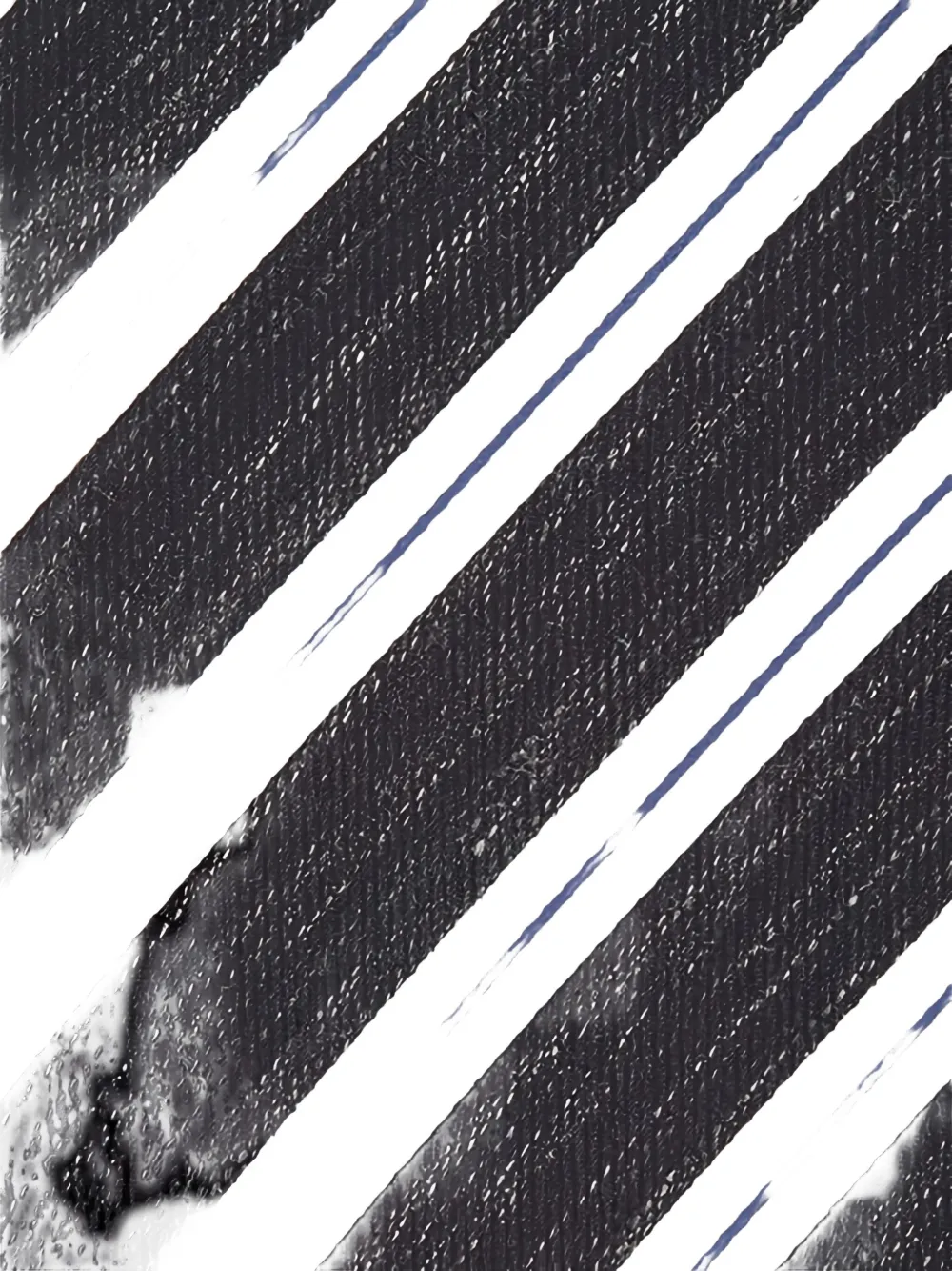 Zegna Diagonal-striped Silk Tie In Black