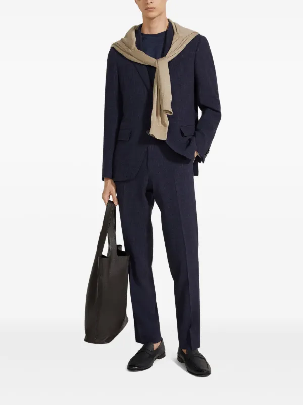 Zegna Trofeo シアサッカージャケット | ブルー | FARFETCH JP