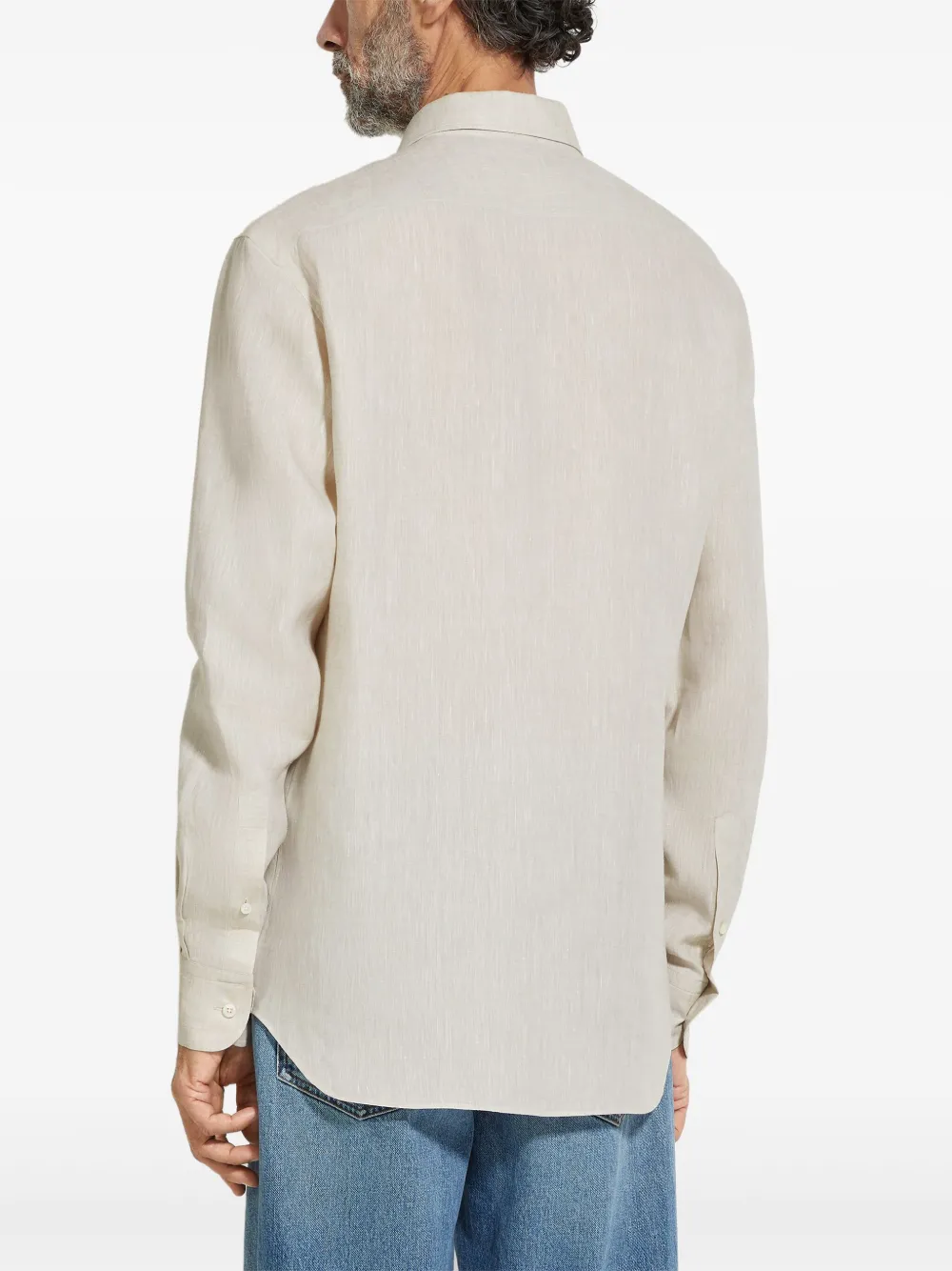 Zegna Oasi Lino overhemd Beige