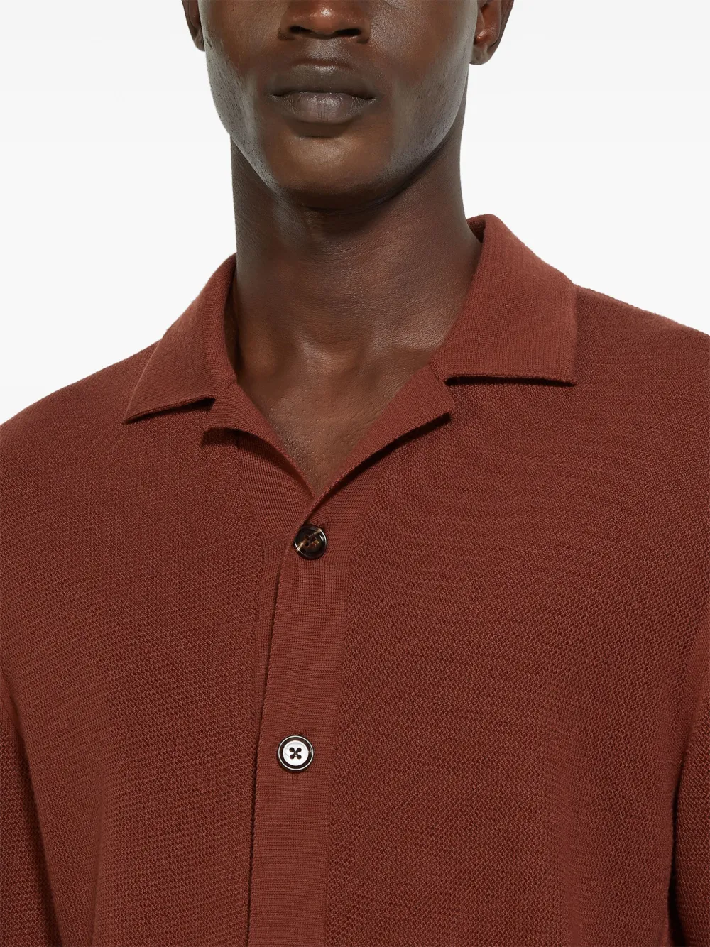 Zegna Wollen overhemd Rood