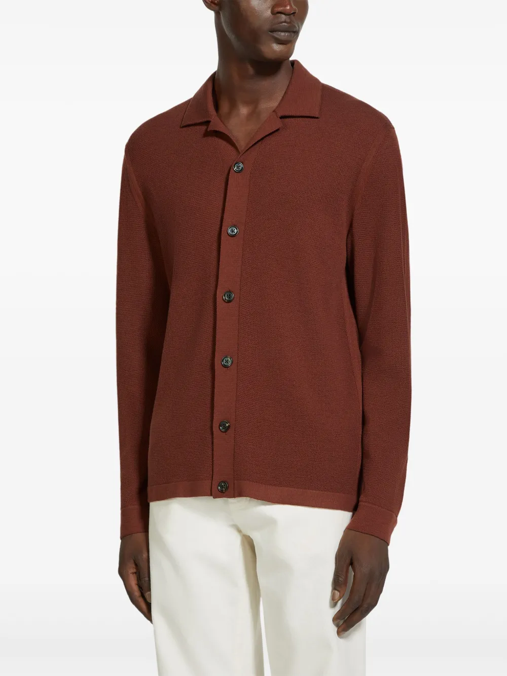 Zegna Wollen overhemd Rood