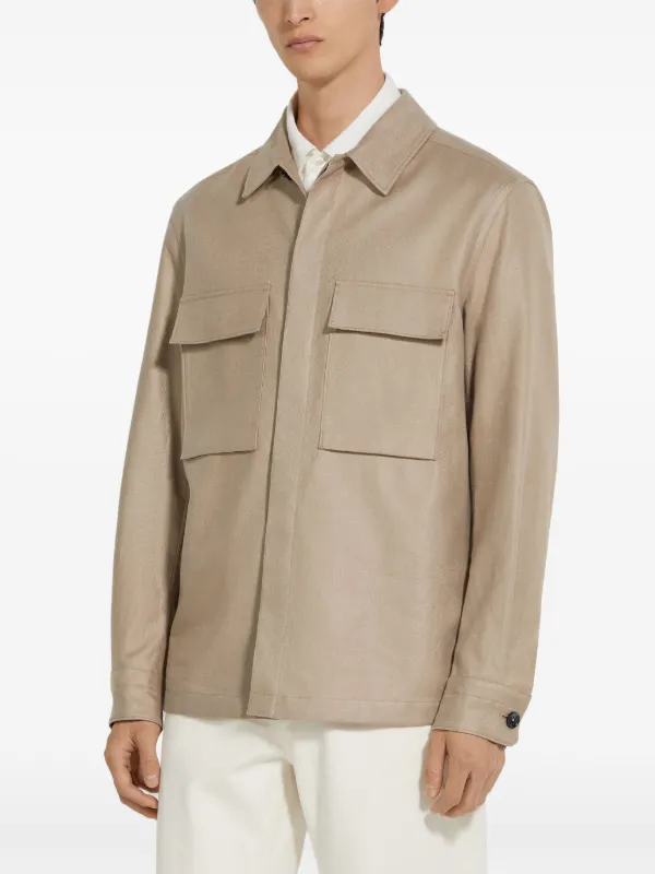 Zegna Oasi Lino オーバーシャツ | ニュートラル | FARFETCH JP