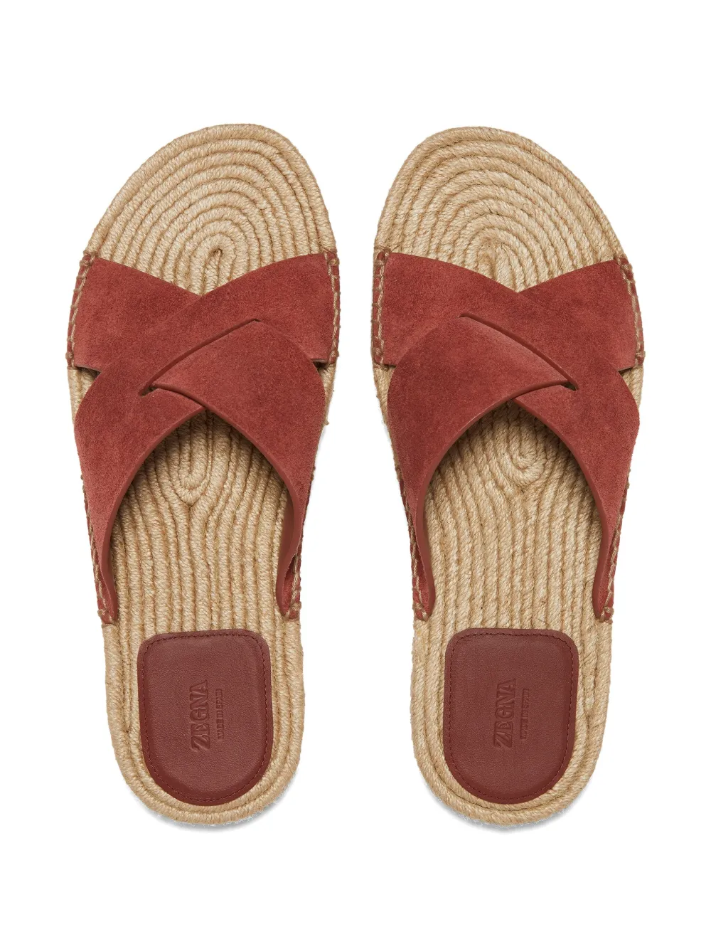 Zegna suede espadrilles Red