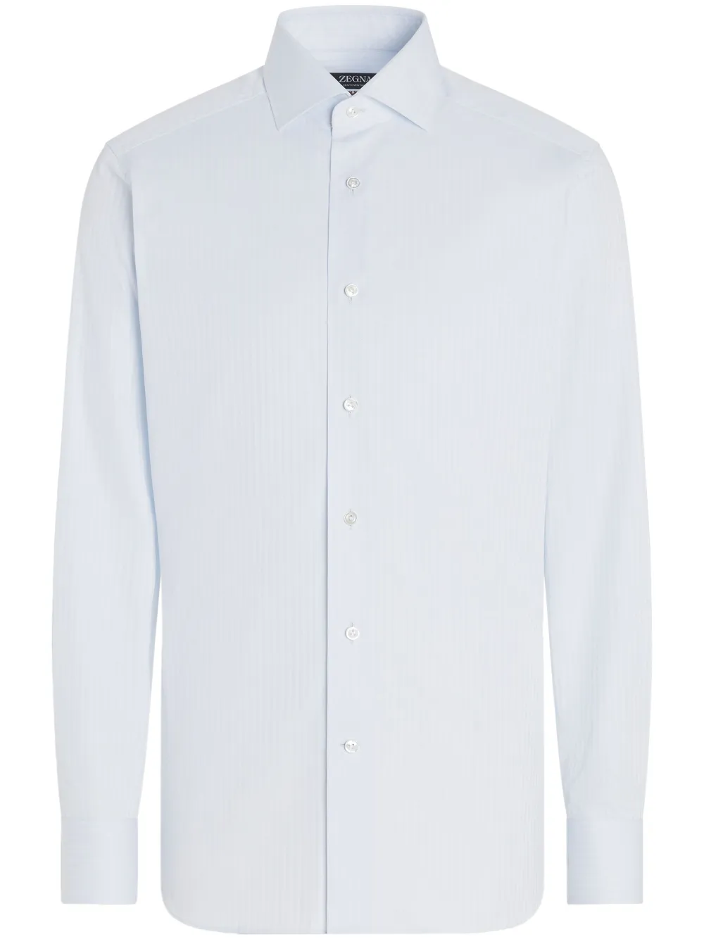 Zegna Structured Centoventimila cotton shirt | Blue | Image 1
