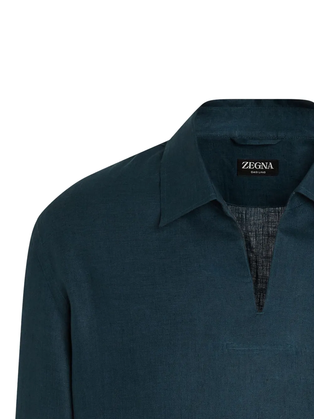 Zegna Linnen T-shirt - Blauw