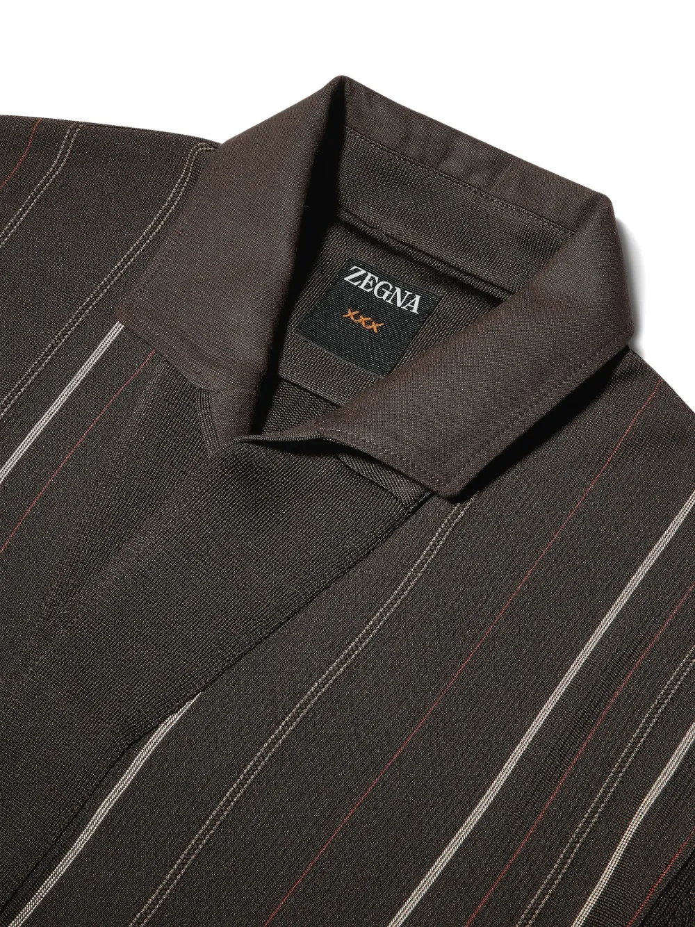 Zegna Zijden poloshirt Bruin