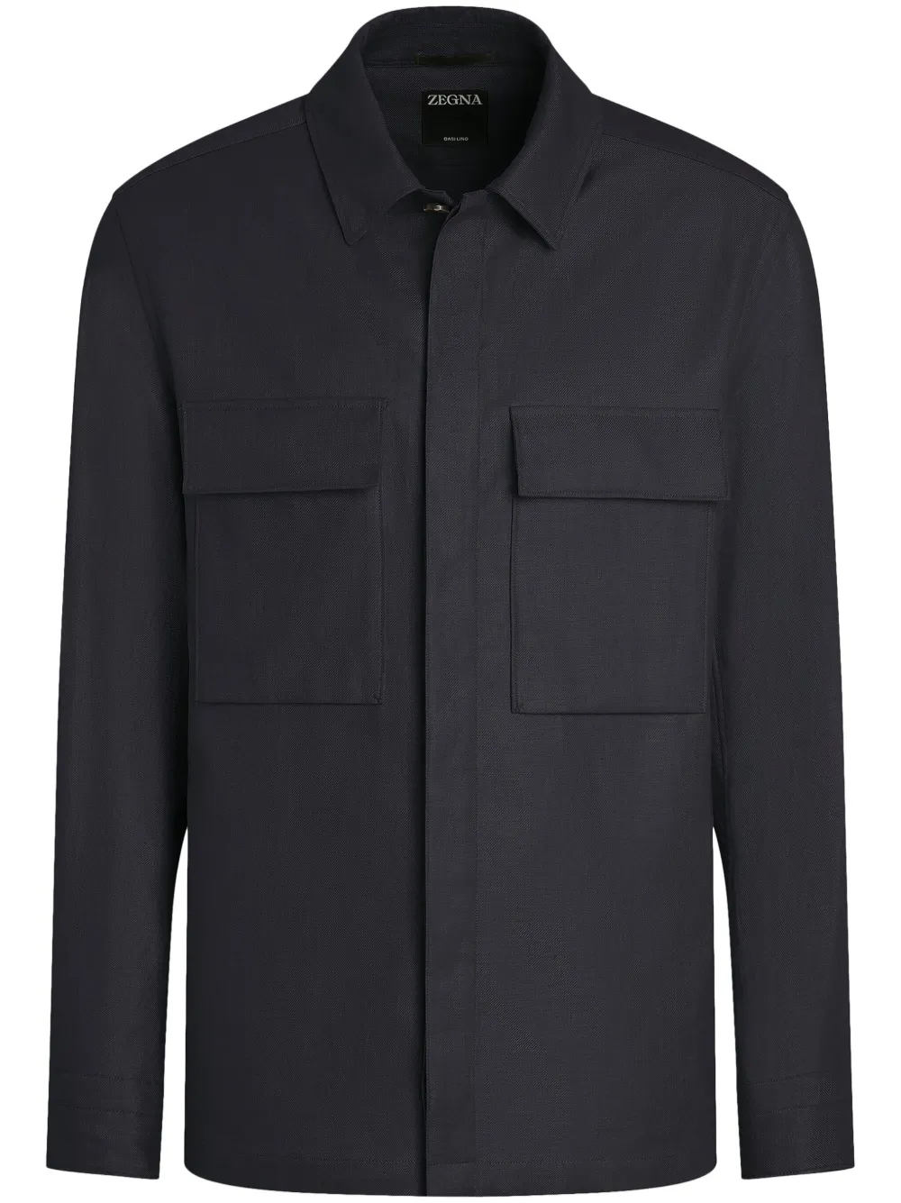 Zegna camisa Oasi Lino | azul | Image 1