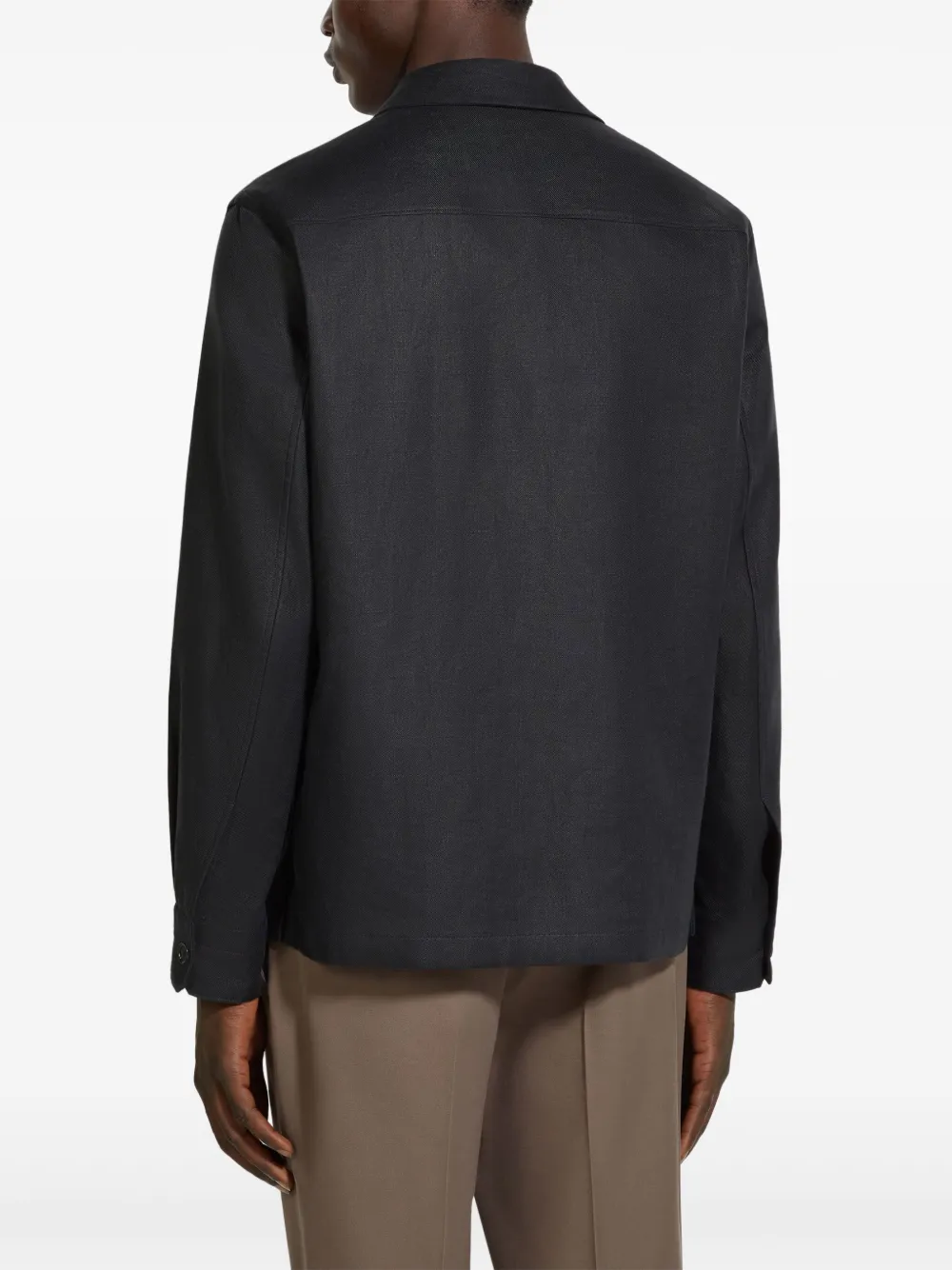 Shop Zegna Oasi Lino Shirt In Blue