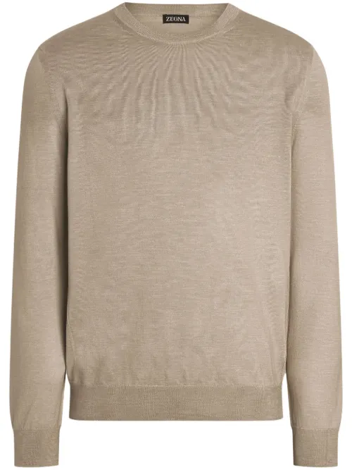 Pull chiné à col rond - Zegna - Modalova