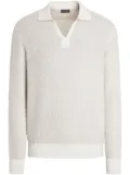 Zegna knitted polo shirt - White