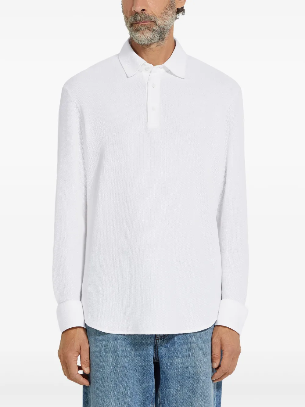 Zegna Katoenen poloshirt - Wit