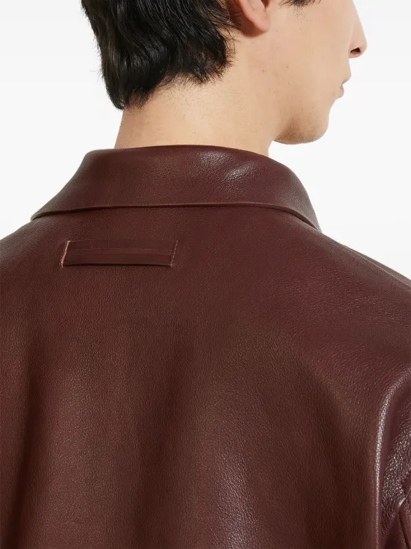 Zegna ゼニア 　ブラウンレザージャケット メンズレザージャケット：コート、ボンバー＆ブルゾン | ZEGNA JP