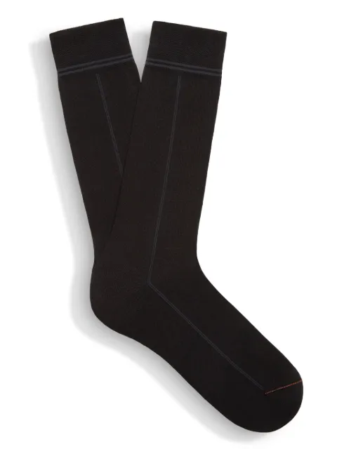 Zegna chaussettes à détails rayés