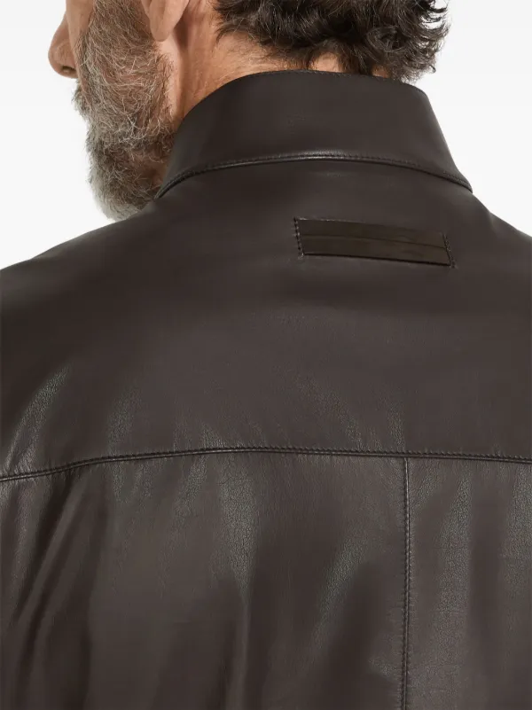 AM052　Ermenegildo Zegna レザー＆カシミヤ　ジャケット メンズレザージャケット：コート、ボンバー＆ブルゾン | ZEGNA JP