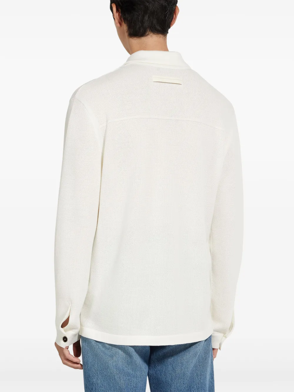 Shop Zegna Wool Shirt In White