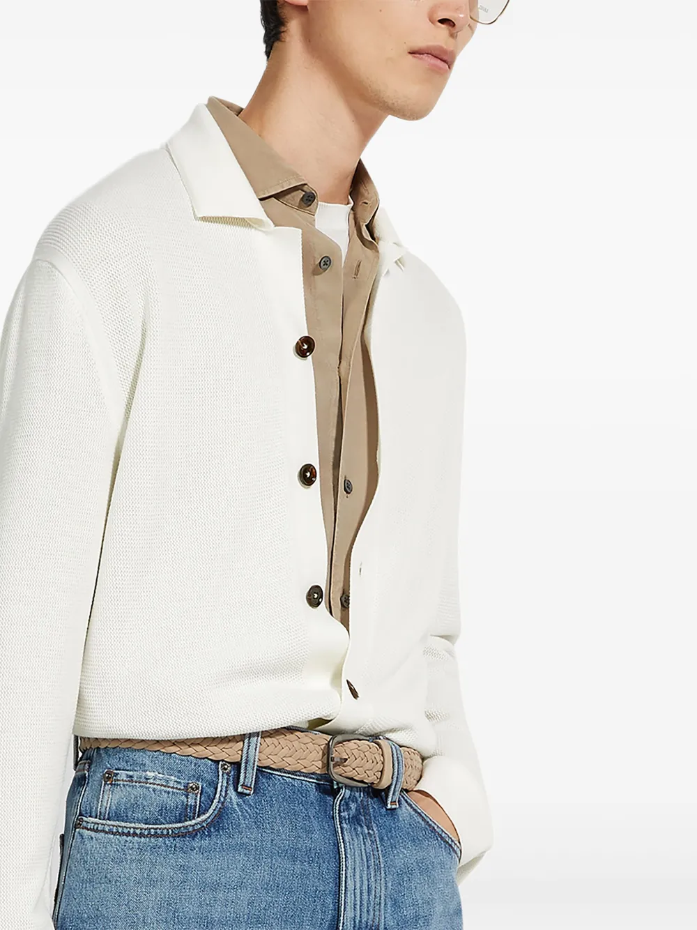 Shop Zegna Wool Shirt In White